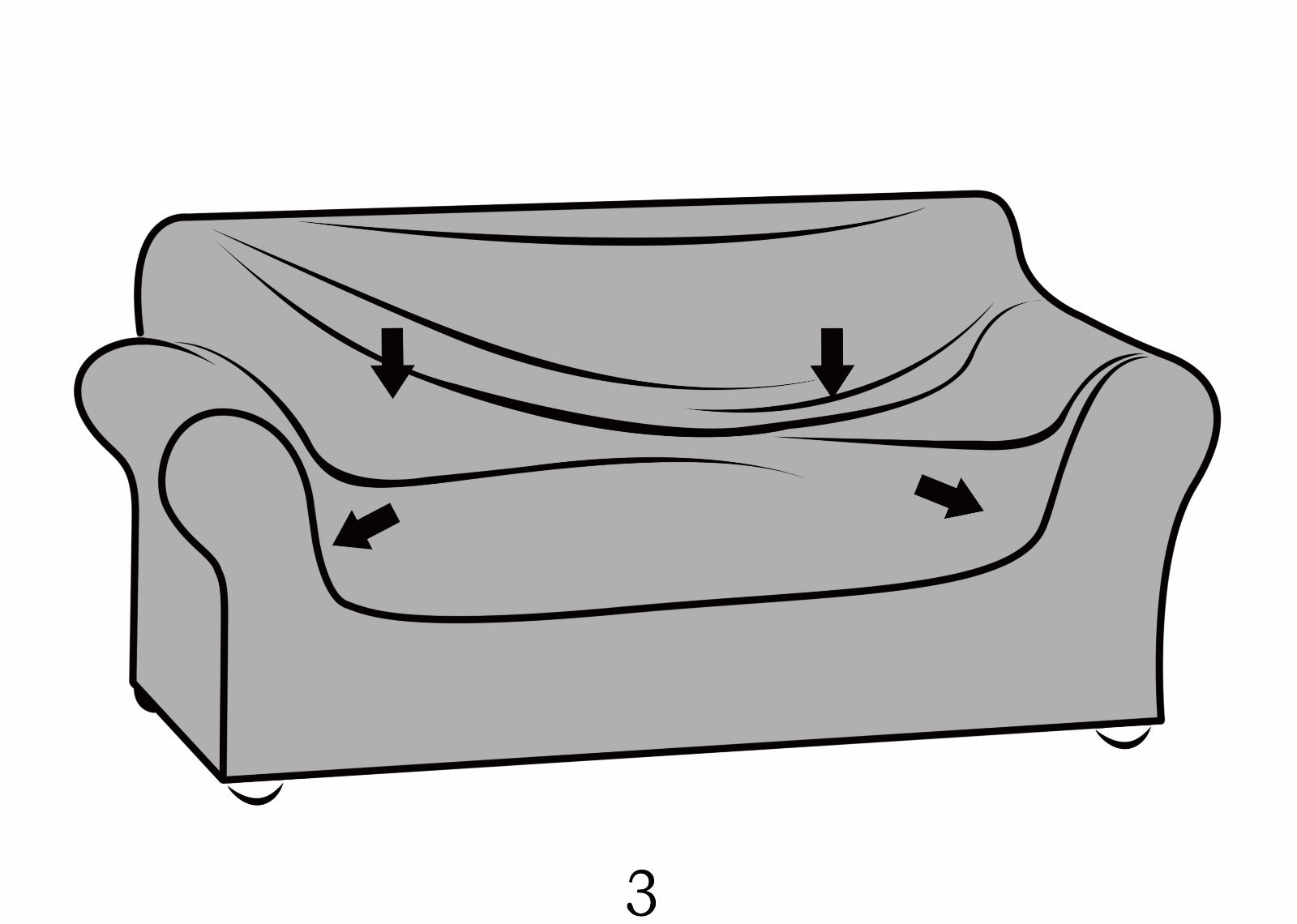 כיסויי סלון אלסטי 3+2+1 בורדו
