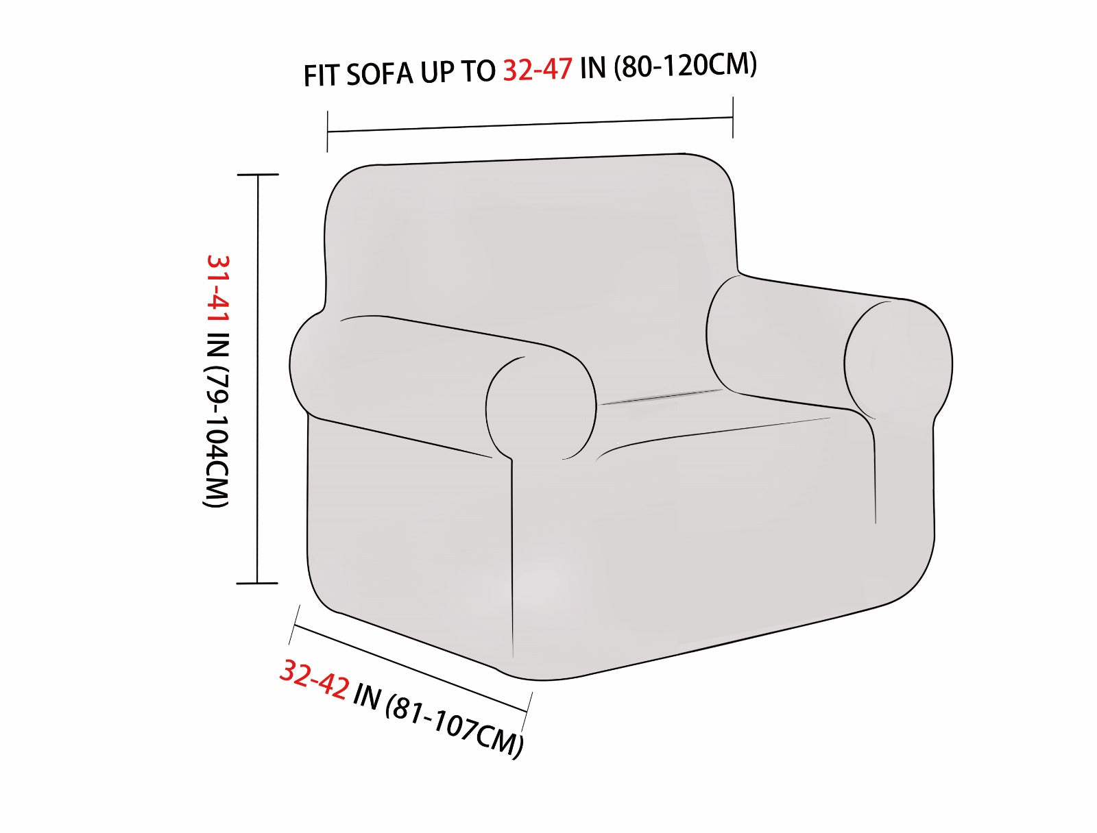 כיסויי סלון אלסטי 3+2+1 שחור