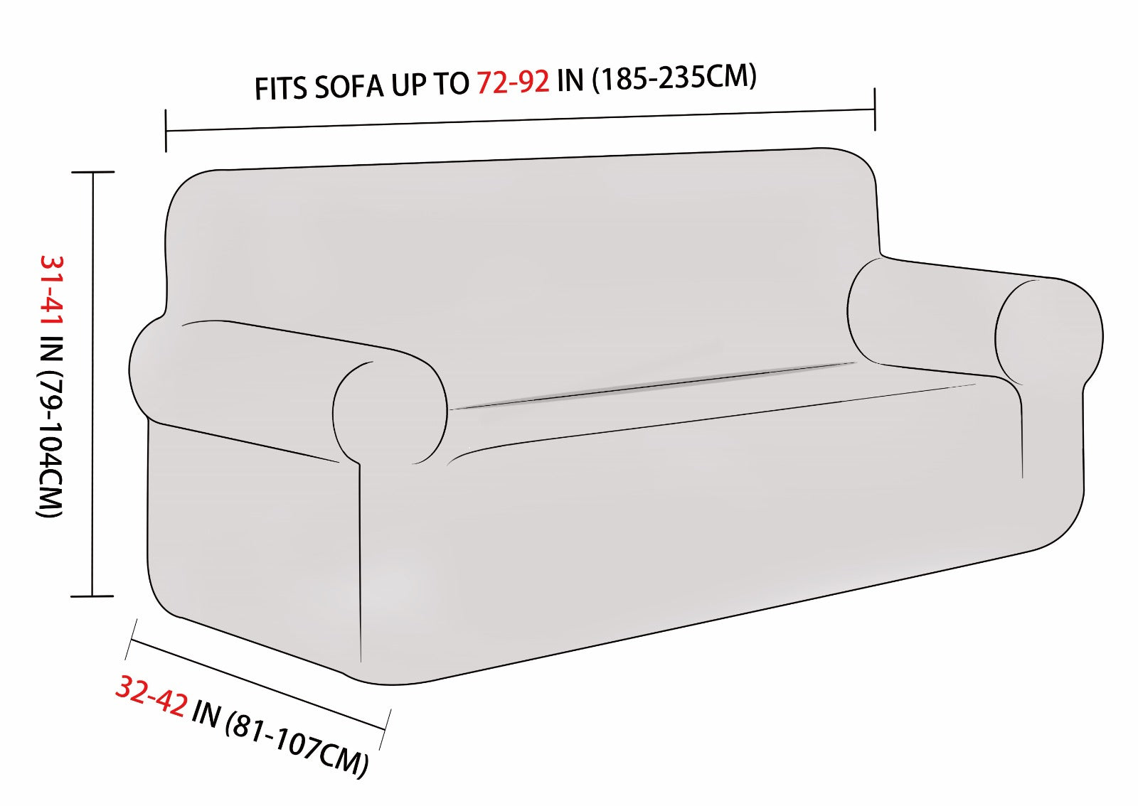 כיסויי סלון אלסטי 3+2+1 אפור כהה