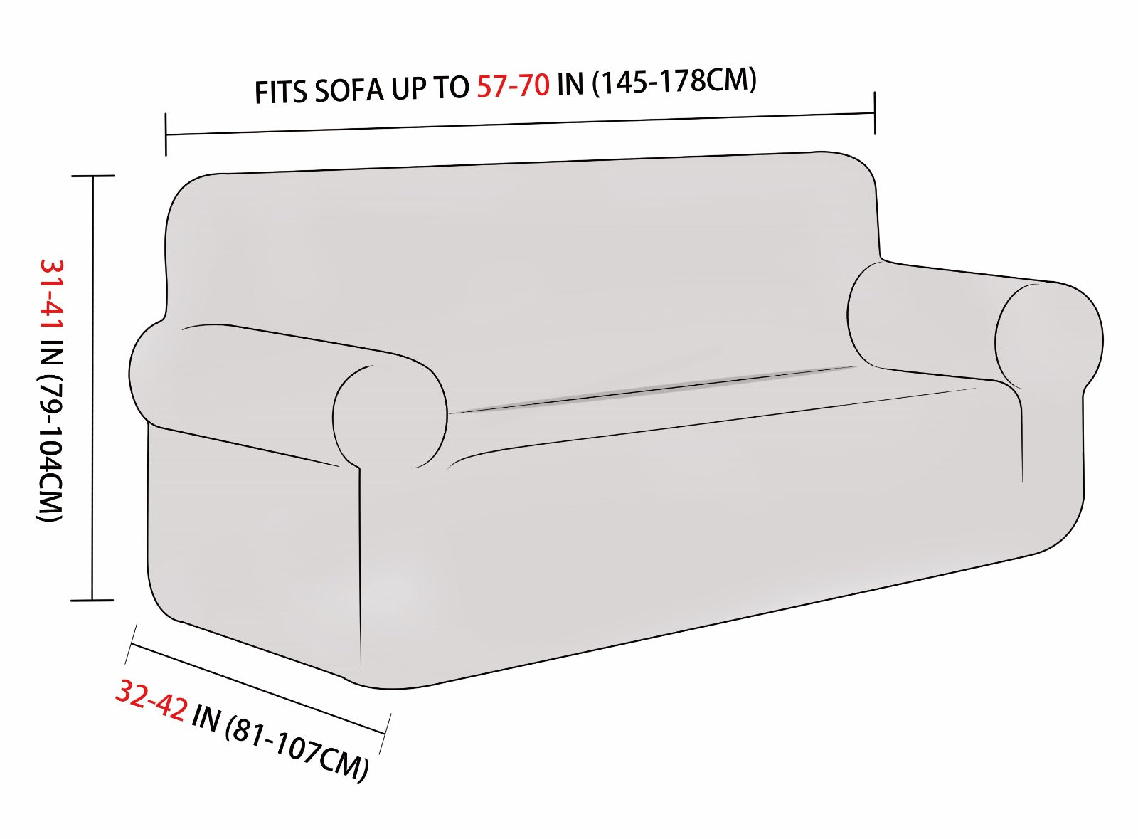 כיסויי סלון אלסטי 3+2+1 שחור